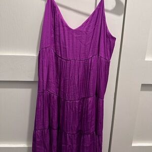 Vibrant Purple Sleeveless Dress